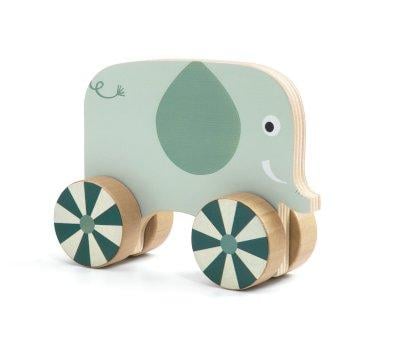 3 Petits Animaux Roues en Bois