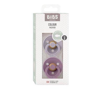 2 Chupetas BIBS Colours Fisiolgica  Fossil Grey/Mauve