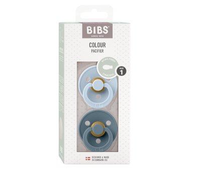 2 Chupetes BIBS Colour Simtrica Baby Blue/Petrol