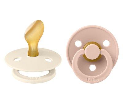 2 Chupetes BIBS Colour Anatmica Ivory/Blush