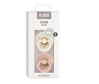 2 Chupetes BIBS Colour Anatmica Ivory/Blush