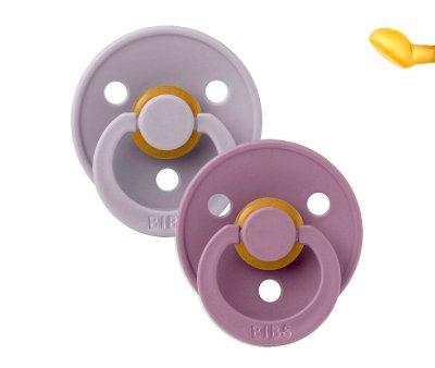 2 Sucettes BIBS Colour anatomique gris/mauve