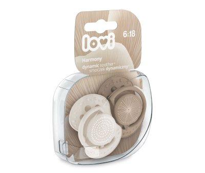 2 sucettes dynamiques Lovi Harmony beiges