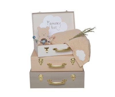 Lot de 3 Valises de Rangement Beige