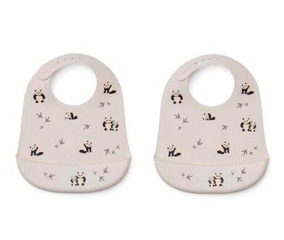2 Silicone Bibs Tilda Panda Play