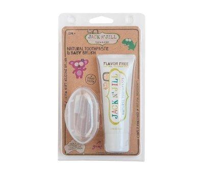 Pack Cepillo de Dedo + Pasta de Dientes sin Sabor