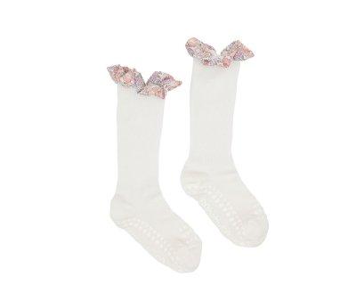 Meias com sola antiderrapante de Bamb Liberty Off White