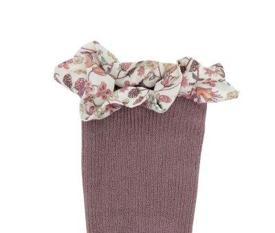 Chaussettes Semelles Antidrapantes Bambou Liberty Misty Plum
