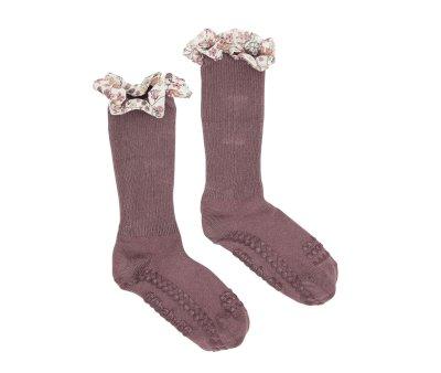 Chaussettes Semelles Antidrapantes Bambou Liberty Misty Plum