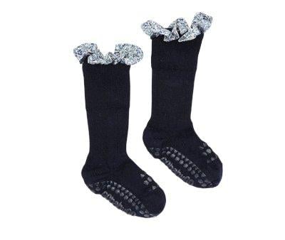 Meias com sola antiderrapante de Bamb Liberty Dark Blue