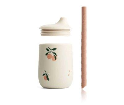 Silicone Cup with Straw Ellis Peach Sea Shell Mix