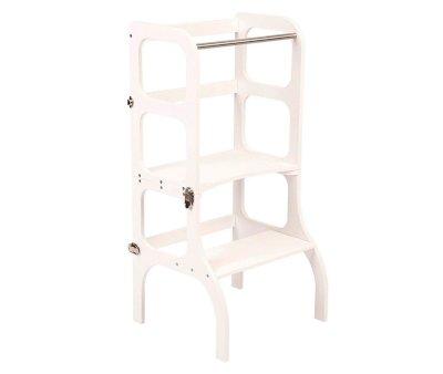 Helper Tower Montessori White/Silver
