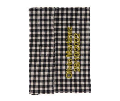 Porte-documents Vichy noir personnalisable