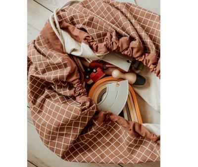Reversible Sack Play & Go Classic Organic Brown Checks