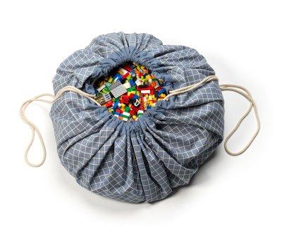 Reversible Bag Play & Go Classic Organic Check Blue