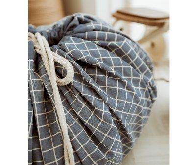 Reversible Bag Play & Go Classic Organic Check Blue