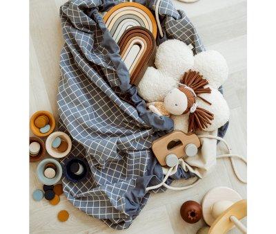 Reversible Bag Play & Go Classic Organic Check Blue