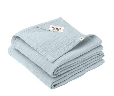 2 Mini Musselinas Bibs Baby Blue