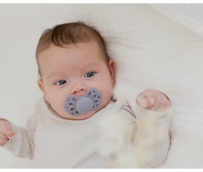 2 BIBS Infinity Pacifiers Symmetrical Ivory/Blush