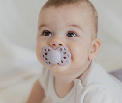 2 BIBS Infinity Pacifiers Symmetrical Ivory/Blush
