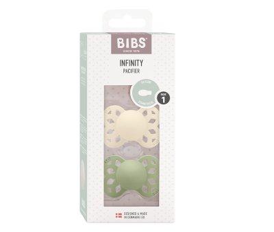 2 BIBS Infinity Pacifiers Symmetrical Ivory/Sage