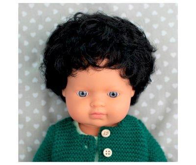 Mueco with Curly Brown Hair 38 cm
