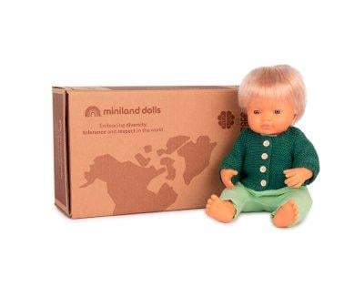 Caucasian Baby Doll 38 cm with Forest Outfit