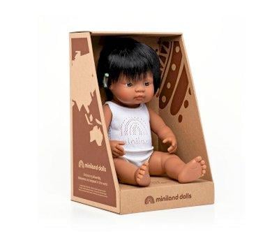 Latino American Doll with Cochlear Implant 38 cm