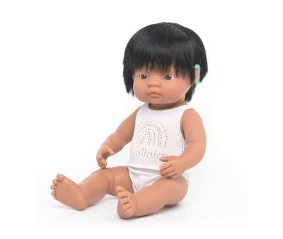 Latino American Doll with Cochlear Implant 38 cm