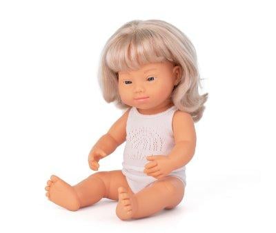 Doll with Down Syndrome Blonde 38 cm