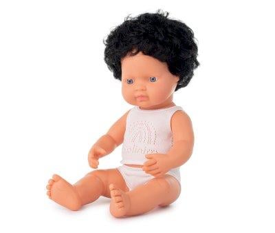 Mueco with Curly Brown Hair 38 cm