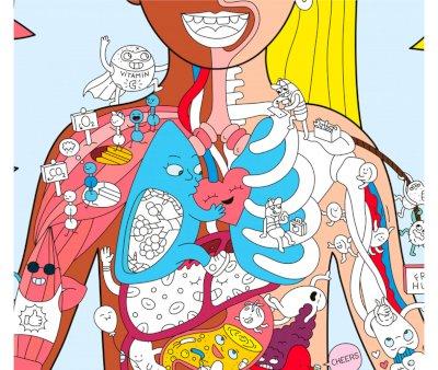 Poster XL Omy El Cuerpo avec autocollants