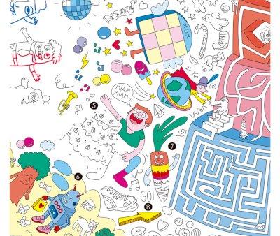 Poster XL Omy Games avec crayon de couleur