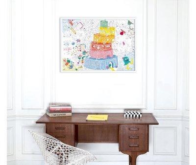 Poster XL Omy Games avec crayon de couleur