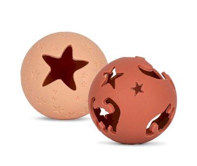 2 Pelotas Mordedor Dino Quarry Rose Mix