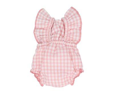 Vichy Pelele rosa para boneca rosa