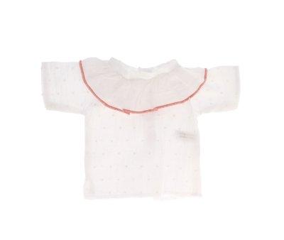 Camisa Cutie con Volante Plumeti Rosa para Mueco