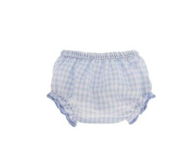 Culotte Vichy Azul Celeste para Mueco