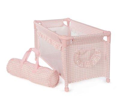 Berceau de voyage pour poupes Vichy Checks