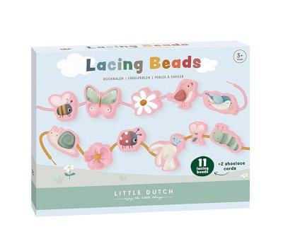 Figuras de Madera para Enlazar Cordones Flores&Mariposas