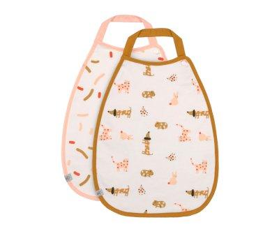 2 Extra Large Waterproof Bibs Little Mateys Spicy Orange