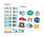 Iron-On Labels and Stickers Pirate Combo Pack