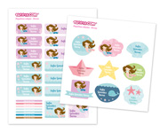 Iron-On Labels and Stickers Mermaid Combo Pack