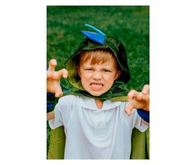 Mantello Drago Verde con Artigli 5-6 anni