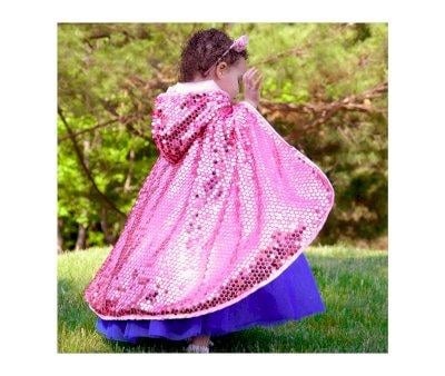 Costume Cape Rversible  Sequins 5-6 ans