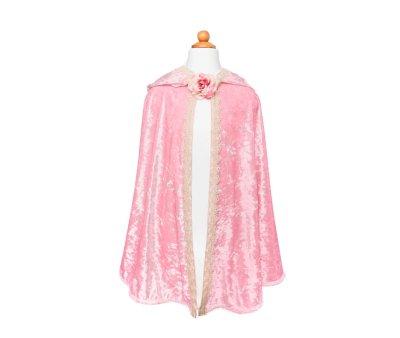 Mantello Velluto Rosa con Cappuccio