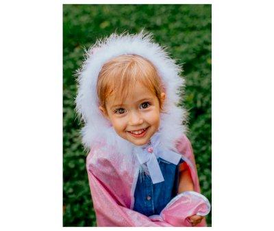 Mantello Glitter Rosa con Cappuccio 4-6 anni