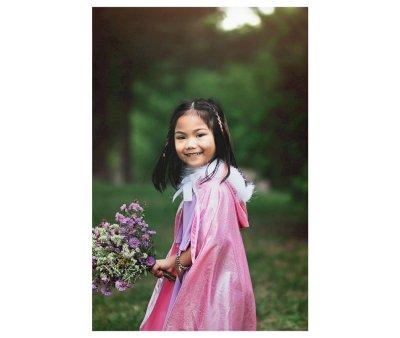 Mantello Glitter Rosa con Cappuccio 4-6 anni