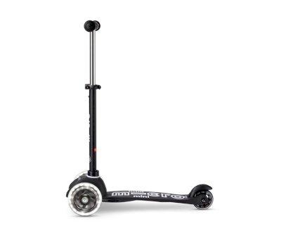 Patinete Mini Micro Deluxe Eco Negro con Luces LED