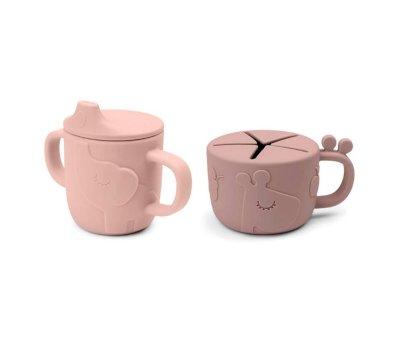 Gobelet d'apprentissage et distributeur de snacks Peekaboo Deer Friends Powder